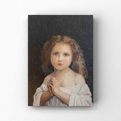 Репродукция картины маслом В.А. Бугро 'Малышка'